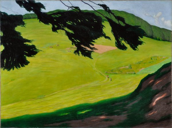 Hans Emmenegger, Sonnige Weide, 1904, huile sur toile, Centre des collections Berne