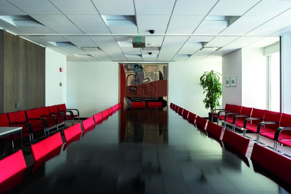 Le Corbusier, Nature morte, 1954, tapisserie, Mission ONU, New York © Photographie OFCL / Adrien Barakat